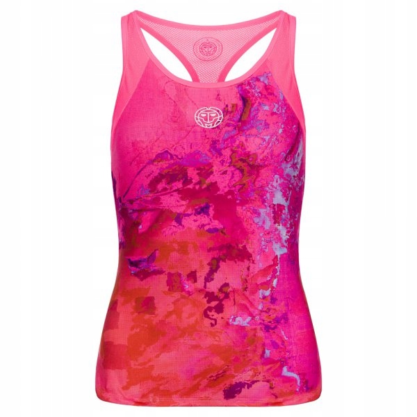 Koszulka tenisowa BidiBadu Lyn red/pink L