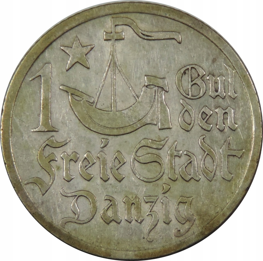 MONETA SREBRNA - WOLNE MIASTO GDAŃSK - 1 GULDEN 1923 -OE3851