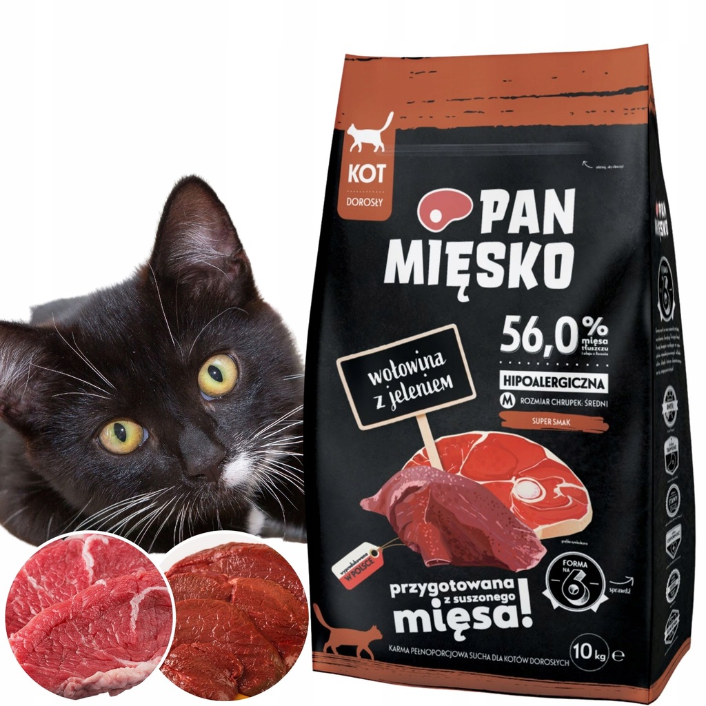 Pan Mięsko Wołowina z Jeleniem 10kg dla Kota*