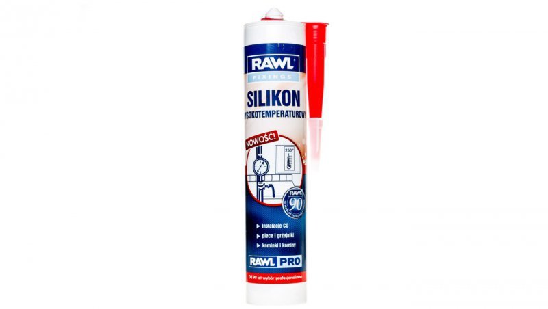 Silikon wysokotemperaturowy 350C czerwony 300ml R-