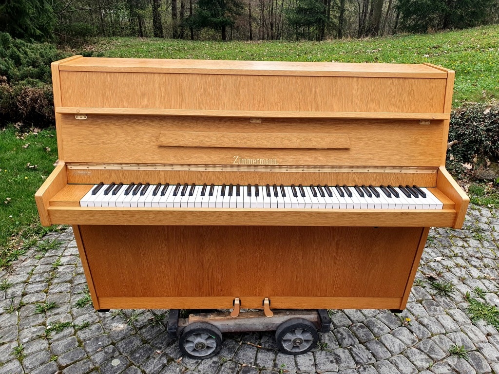 Pianino ZIMMERMANN 109cm 1990r JASNY BRĄZ matowy - 12089881379