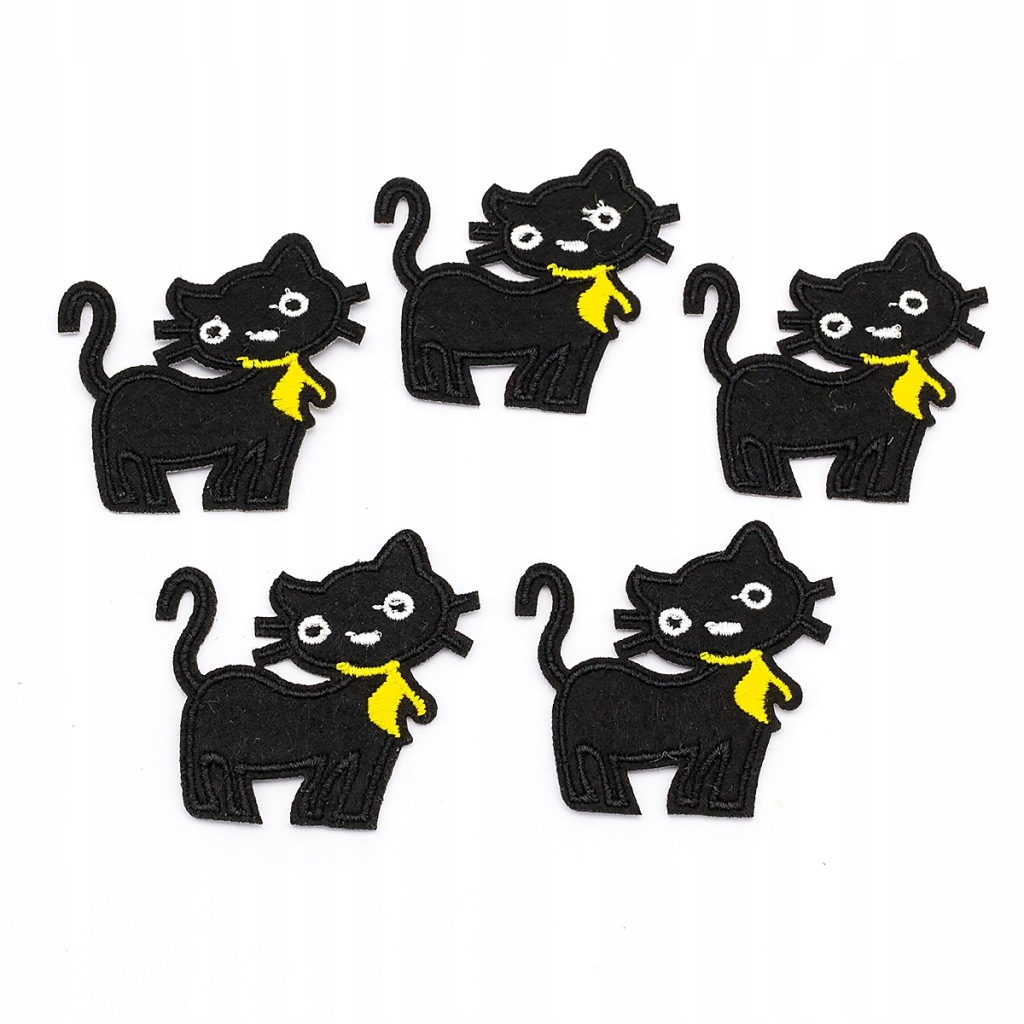 Naszywka Naprasowanka Termiczna Kot 50x50mm 5szt