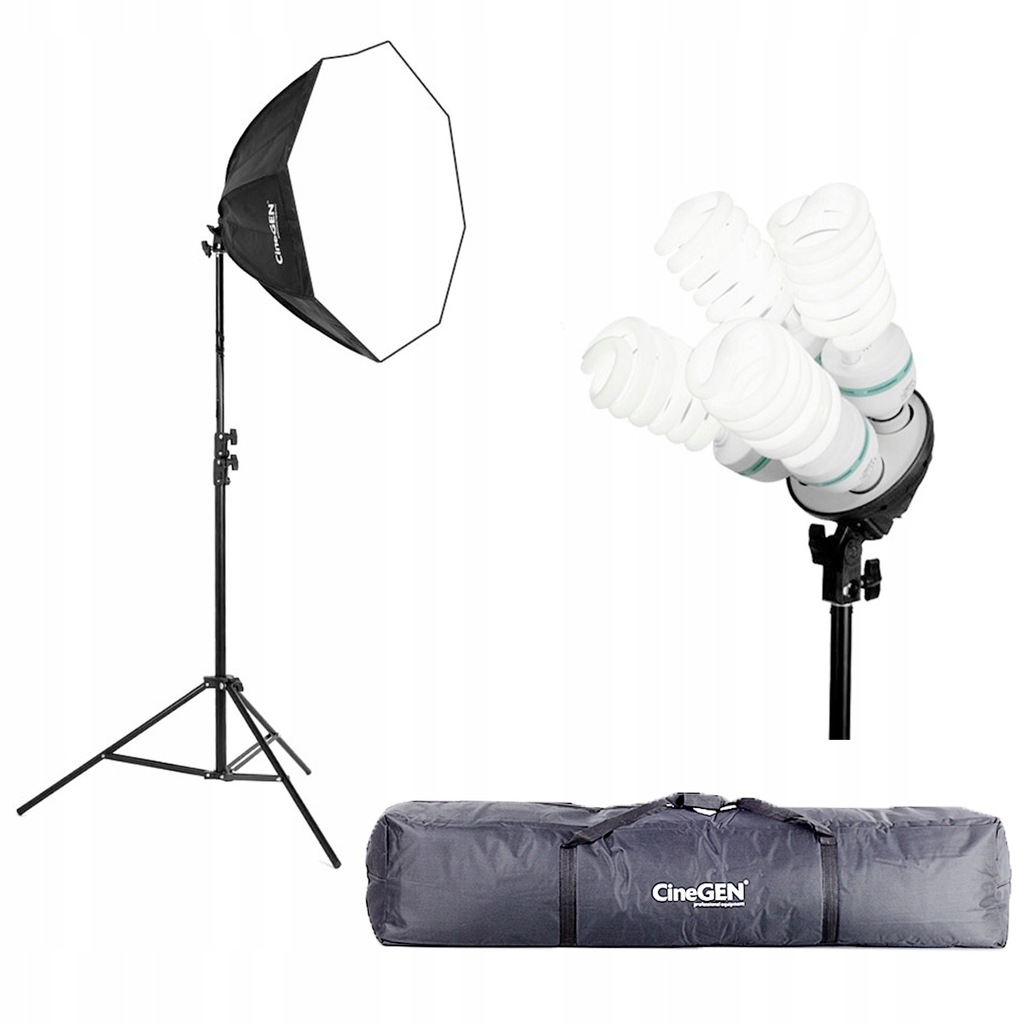 Komplet foto softbox OCTA 60 4x65W TORBA makijaż