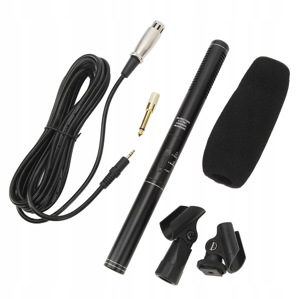 Mikrofon pojemnościowy XLR typu Shotgun Profesjonalny mikrofon A6