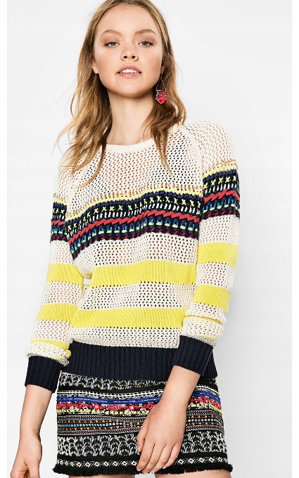 Desigual Manoli, ażurowy sweter XL 42