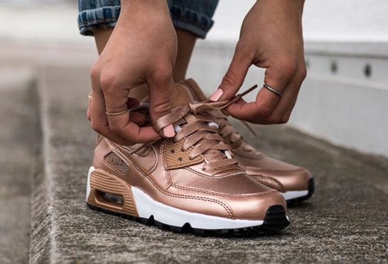 Metallic rose gold nike air max 90 hotsell