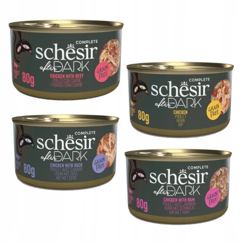 Schesir Cat After Dark in Broth mix smaków 4x80g