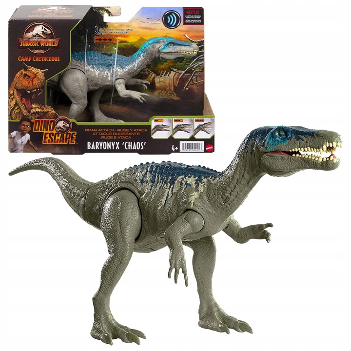 JURASSIC WORLD BARIONYKS CHAOS Ryczący Dinozaur