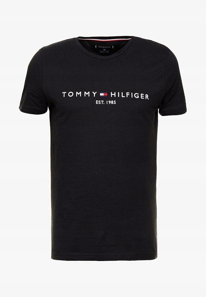 P4A126*TOMMY HILFIGER T-SHIRT CZARNY LOGO S 36 S01