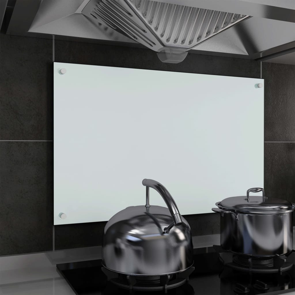 VidaXL Panel ochronny do kuchni, biały, 80x50 cm,