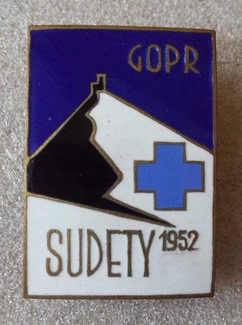 Odznaka- GOPR Sudety 1952 granatowe niebo