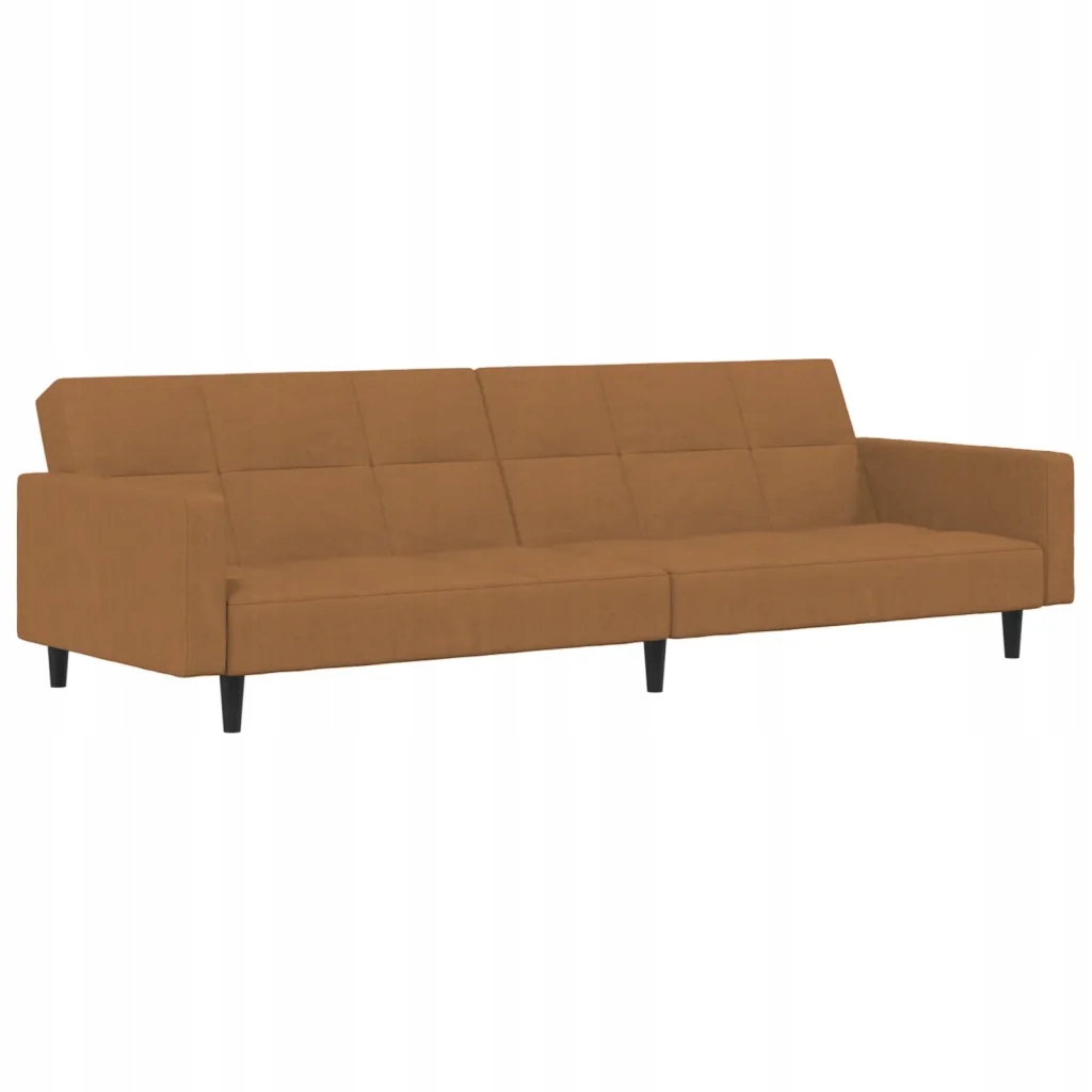 2-osobowa sofa rozkładana, kolor taupe, obita mikrofibrą