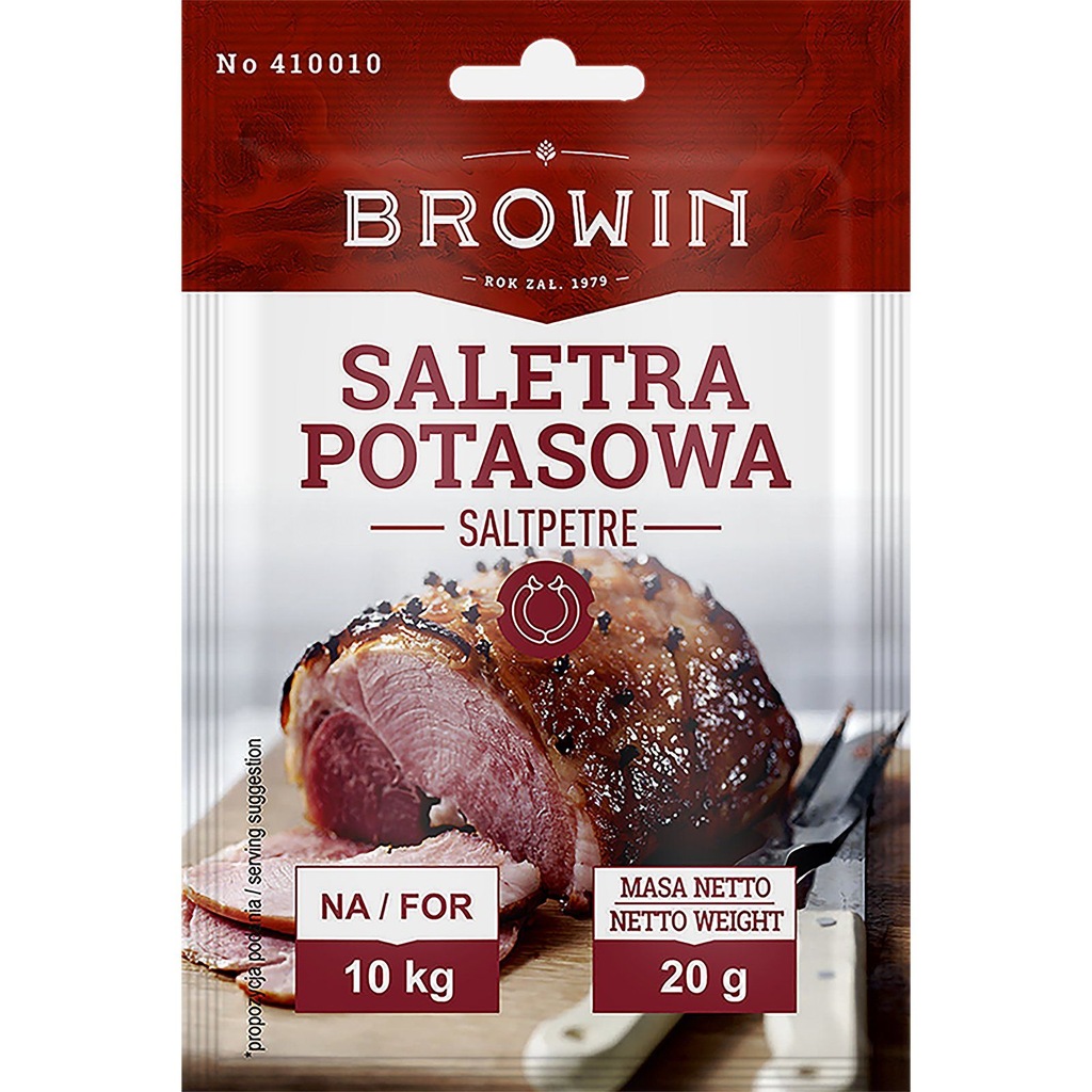 Saletra potasowa do peklowania mięsa 20g