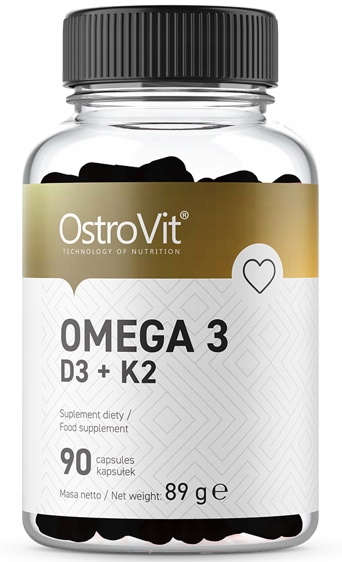 Ostrovit Omega 3 D3 + K2 90kaps Witaminy Mocne