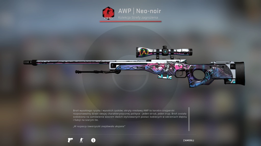 AWP Neo-noir FN CS:GO skin