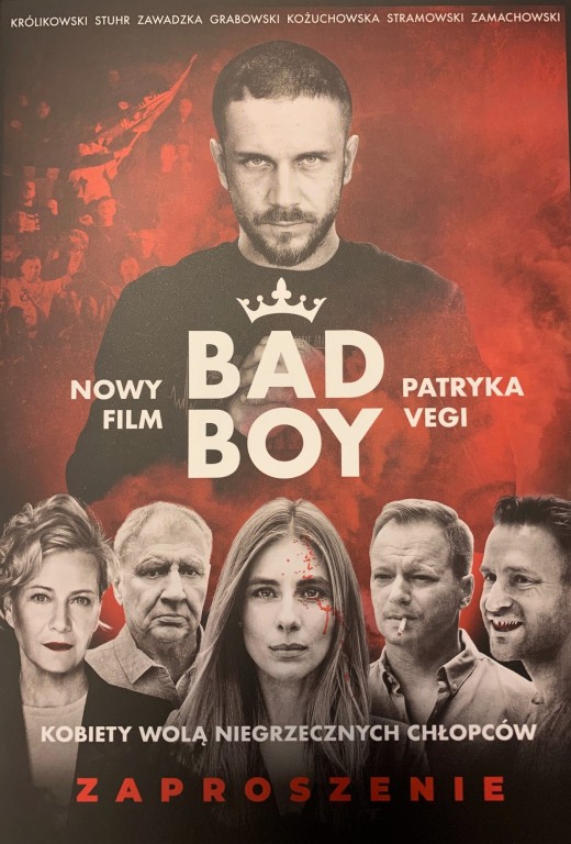 Zaproszenie na uroczystą premierę filmu BAD BOY