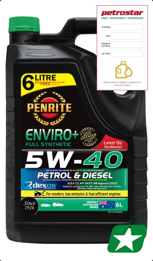 PENRITE ENVIRO+ 5W40 6L