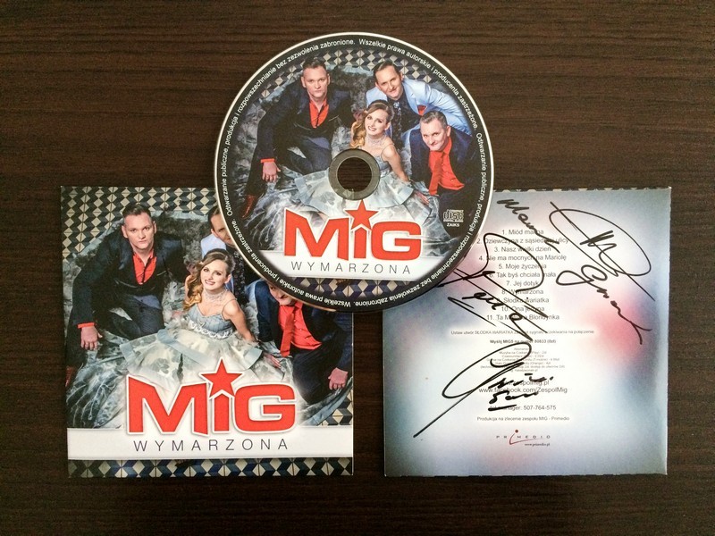MIG - płyta CD "Wymarzona" z autografami zespołu