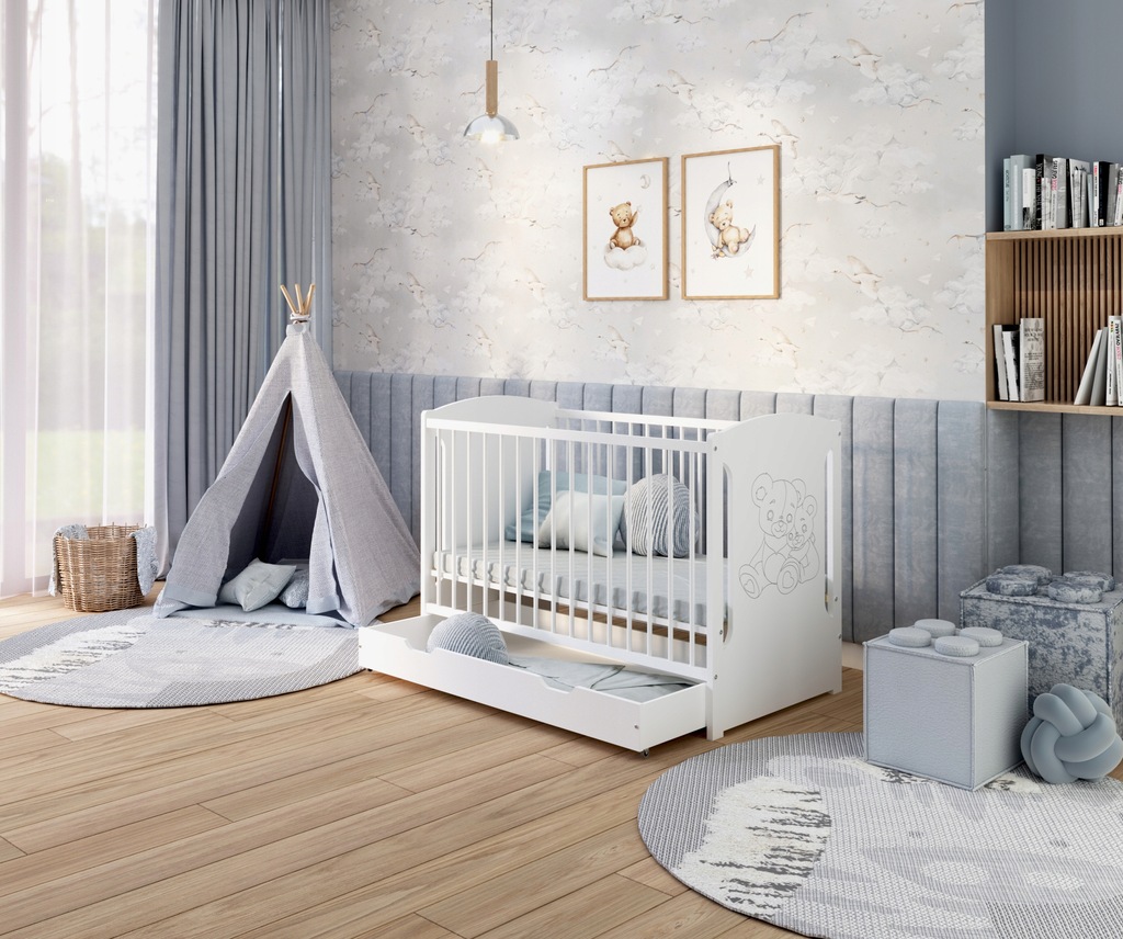 Купить Детская кроватка 60х120 + ящик матрас TOLA: отзывы, фото, характеристики в интерне-магазине Aredi.ru