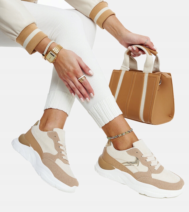Brązowe sneakersy na platformie Nereida 28311 rozmiar 38
