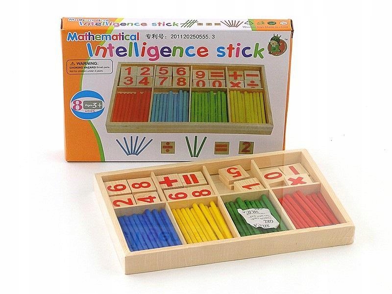 DREWNIANE PATYCZKI I CYFRY DO NAUKI LICZENIA