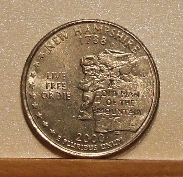 25 c USA NEW HEMPSHIRE. Seria "STATE QUARTERS"