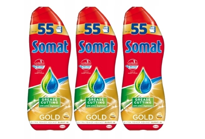 Somat Gel Gold Żel do Zmywarki 3x990ml (165 pr)