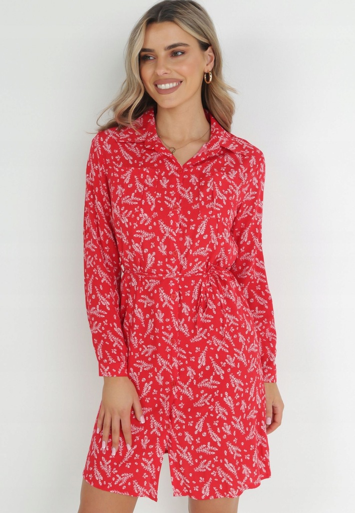 Born2Be Czerwona Sukienka damska XL/XXL Koszulowy