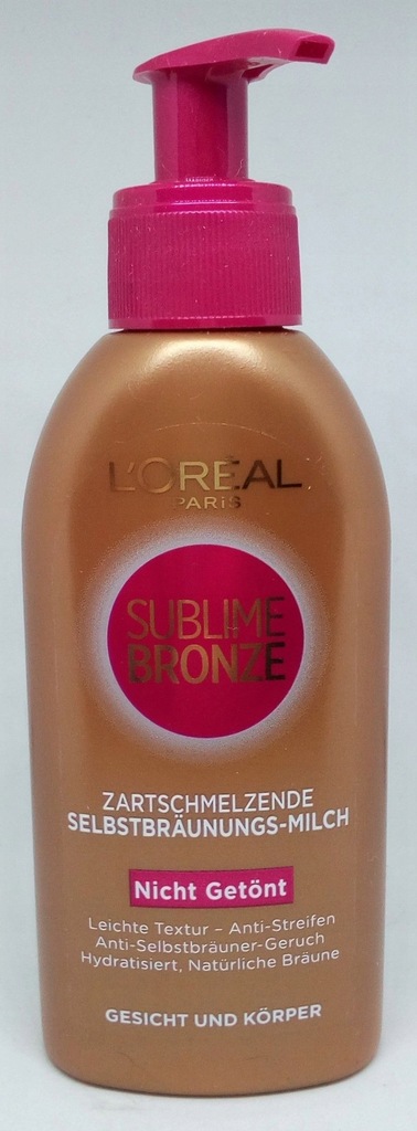 Loreal Sublime Bronze samoopalacz mleczko