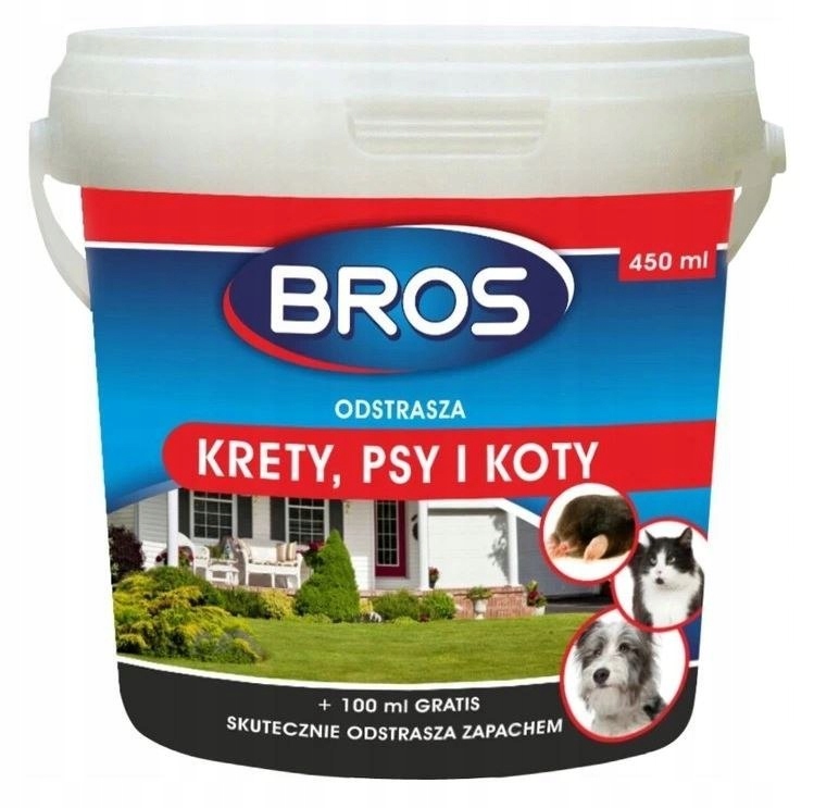 Proszek Odstrasza Krety, Psy i Koty 450ml BROS