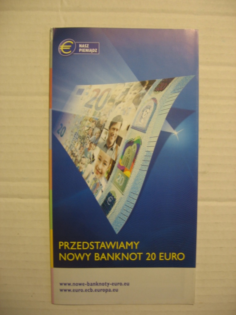 Folder foldery Poznaj nowy banknot 20 euro