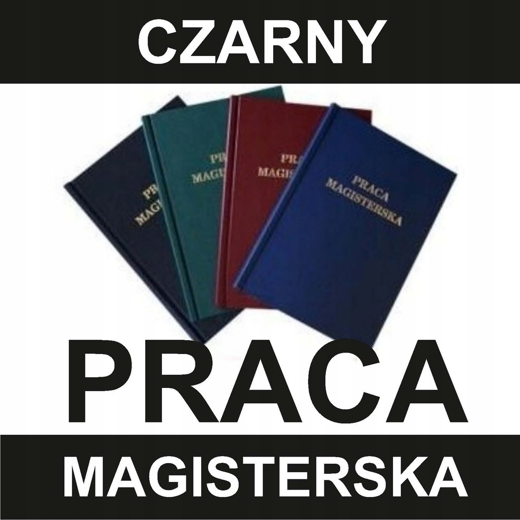 oprawa twarda PRACA MAGISTERSKA do 120 kartek - kolor CZARNY