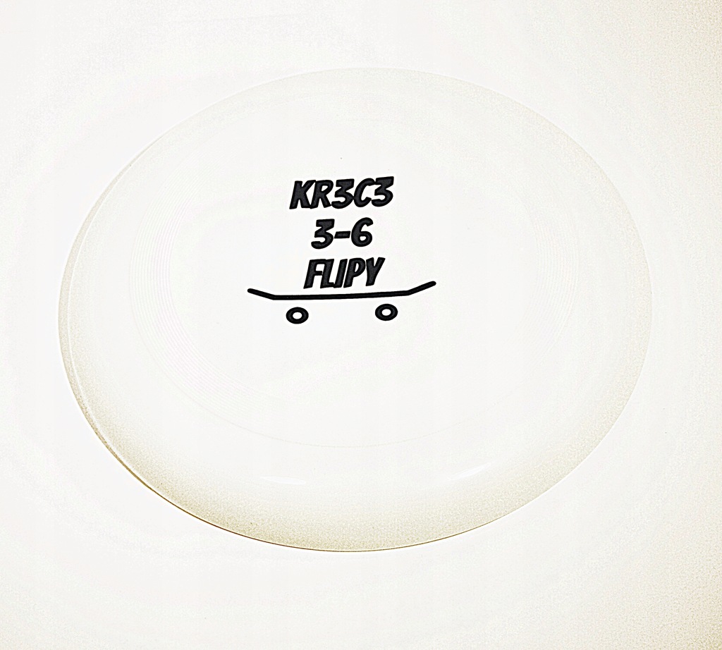 Frisbee białe 23 CM KRĘCĘ 3-6 FLIPY