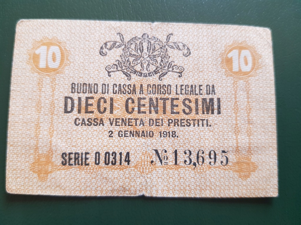 Włochy Wenecja Austriacka Okupacja 10 cen 1918