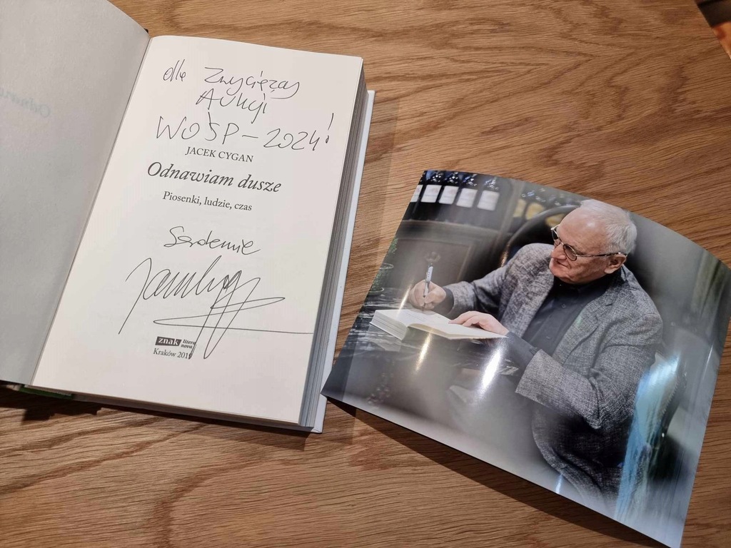 Książka Jacka Cygana z autografem Autora