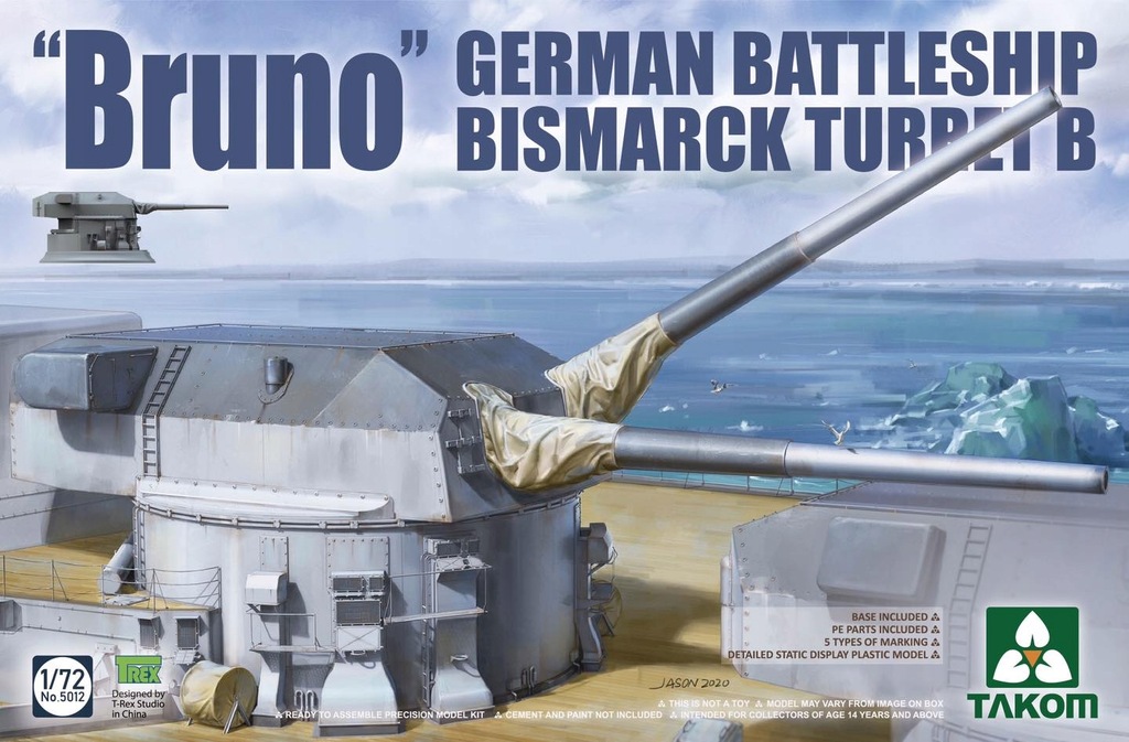 TAKOM 5012 - 1:72 Bruno Bismarck Turret B