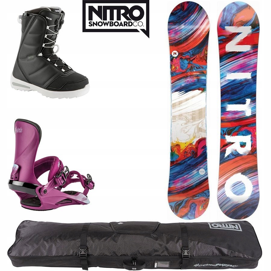 Snowboard Lectra + wiązania Cosmic + buty + torba