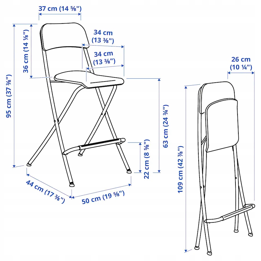 Ikea стул барный складной Франклин