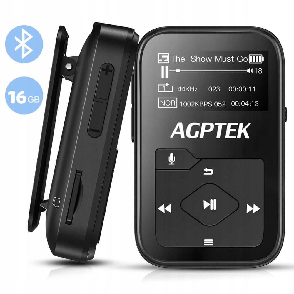 Odtwarzacz MP3 z Bluetooth, AGPTEK 16GB