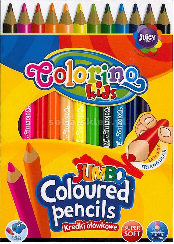 KREDKI COLORINO KIDS OŁÓWKOWE TRÓJKĄTNE JUMBO