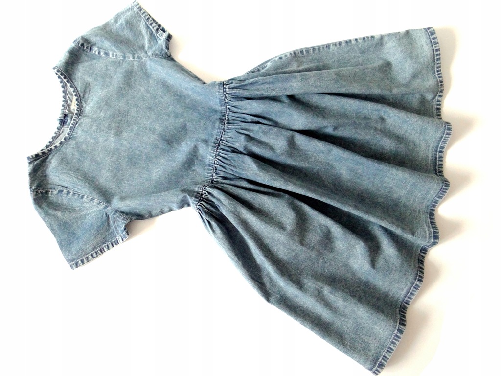 *DENIM*ŚLICZNA SUKIENKA MIĘKKI JEANS*134 / 8-9 L