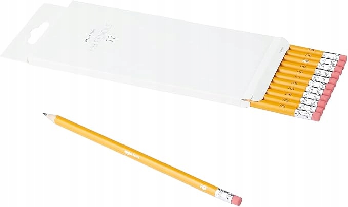 Outlet Zestaw Ołówków z gumką 12 sztuk klasyczne grafitowe Amazon Basics