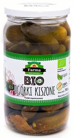 OGÓRKI KISZONE BIO 700g (400g) FARMA ŚWIĘTOKRZYSKA