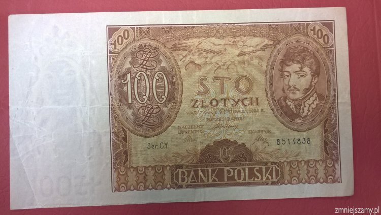 Polska - 100zł 1934r. kawałek historii  dla WOŚP