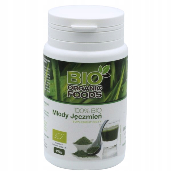 BIO ORGANIC FOOD 100% BIO MŁODY JĘCZMIEŃ 150 G BIO ORGANIC FOODS