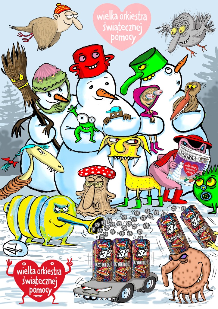 Tygodnik ANGORKA: Rysunek Jarosława Szymańskiego "WOŚP"