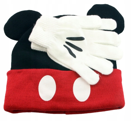 Disney Myszka Miki zestaw Czapka zimowa rękawiczki