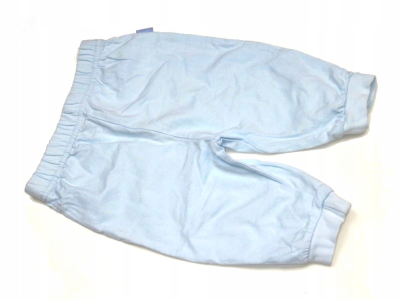 DISNEY błękitne spodnie dresy dresiki basic 56/62