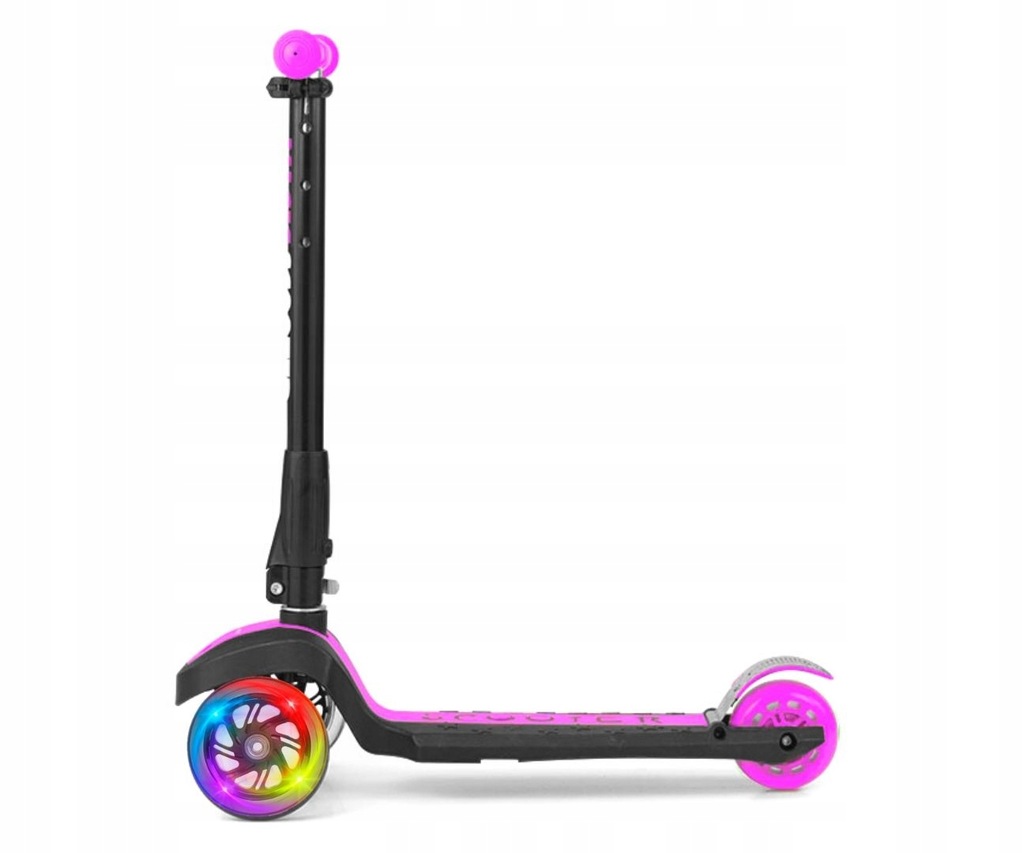 Led Scooter Magic Różowy Milly Mally hulajnoga składana dla dzieci koła