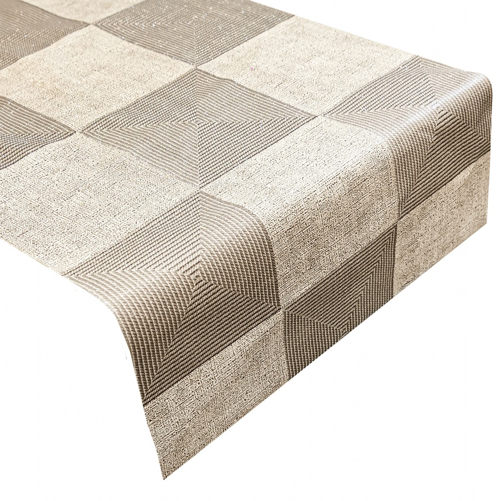 CERATA Z METRA NA WŁÓKNINIE W KRATĘ GRUBA OBRUS